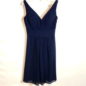 Bill Levkoff Navy Blue Formal Knee Length Dress Size 6